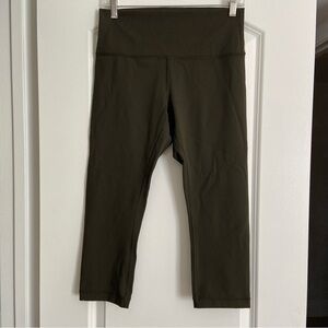 Stylish Olive Green High-Waist Leggings